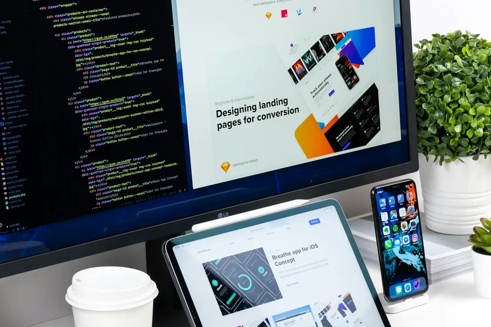 Digital content workflow displayed across devices
